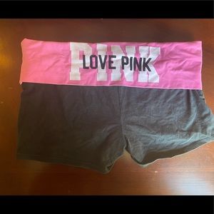 VS PINK SPANDEX YOGA SHORTS